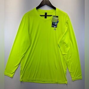 NWT Nepest UPF 50+ UV Block Neon Yellow long sleeve T-shirt mens sz XL workwear